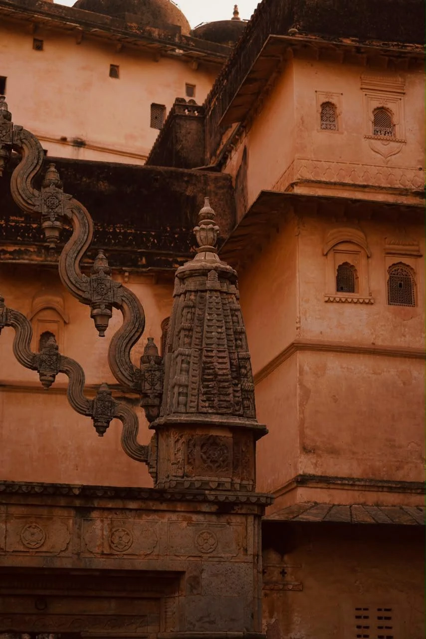 Jhoola Chowk architectural detail at Bundi Palace