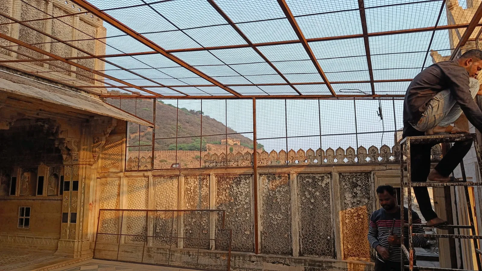 Restoration work at Bundi Palace