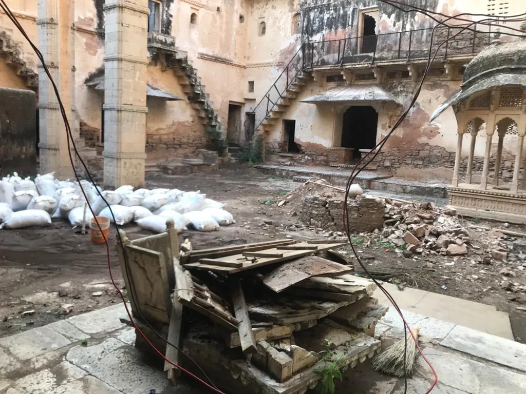 Bundi Palace restoration work 26